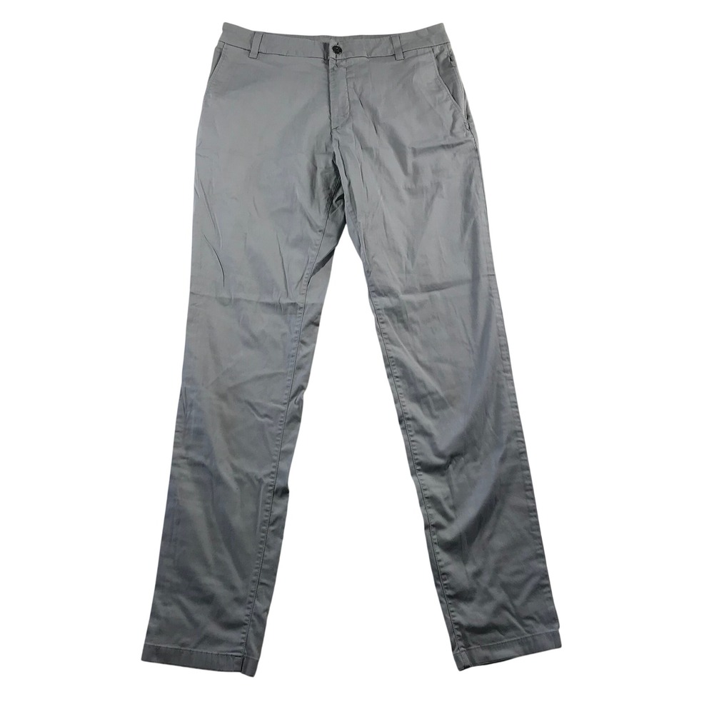 Birddogs Mens 32x34 Lined Chino Pants Light Grey Boomstick Slim Straight Stretch